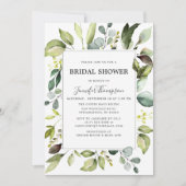 Elegante eucalyptus met groen Vrijgezellenfeest Kaart (Voorkant)