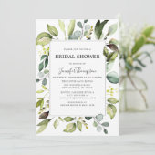 Elegante eucalyptus met groen Vrijgezellenfeest Kaart (Staand voorkant)