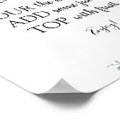 Elegante Eucalyptus Mimosa Bar Drinkbord Poster (Hoek)