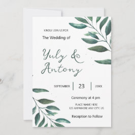 Elegante Eucalyptus Minimalistische Botanische Wit Kaart