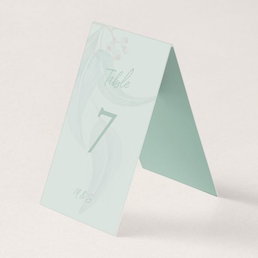 Elegante Eucalyptus Mint Boho Chic Kaart (Voorkant)