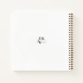 Elegante Eucalyptus Modern Script Foto Gastboek Notitieboek (Achterkant)