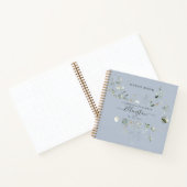 Elegante Eucalyptus Modern Script Foto Gastboek  Notitieboek (Binnen)