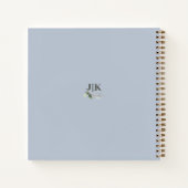 Elegante Eucalyptus Modern Script Foto Gastboek  Notitieboek (Achterkant)