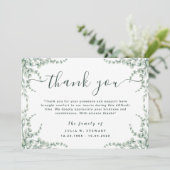 Elegante Eucalyptus Moderne begrafenis Dank u opme Kaart (Staand voorkant)