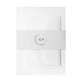 Elegante eucalyptus monogram uitnodigingen wikkel (Voorkant Voorbeeld)