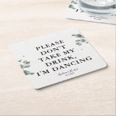 Elegante eucalyptus neem alsjeblieft mijn Drink ni Kartonnen Onderzetters (Schuin)