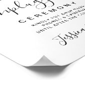 Elegante Eucalyptus Ongestopte Huwelijksplechtighe Poster (Hoek)