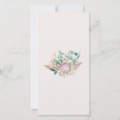 Elegante Eucalyptus Pampas Gras Protea Bruiloft Bedankkaart (Achterkant)