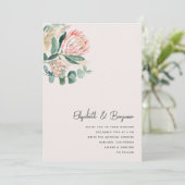 Elegante Eucalyptus Pampas Gras Protea Foto Kaart (Staand voorkant)