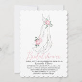 Elegante Eucalyptus Pioenen Floral Vrijgezellenfee Kaart (Voorkant)