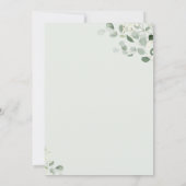 Elegante Eucalyptus Prosecco Bruidsdiner Kaart (Achterkant)