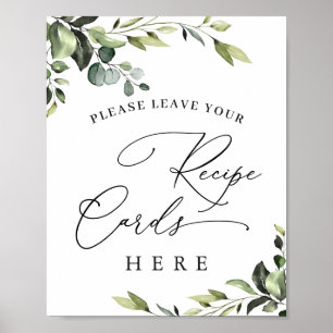 Elegante Eucalyptus Recept Kaarten Bruidsmeisjes B Poster