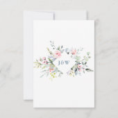 Elegante Eucalyptus Roze Blush Rozen Bruiloft RSVP Kaartje (Achterkant)