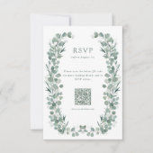 Elegante Eucalyptus RSVP Kaartje (Voorkant)
