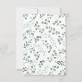 Elegante Eucalyptus RSVP Kaartje (Achterkant)
