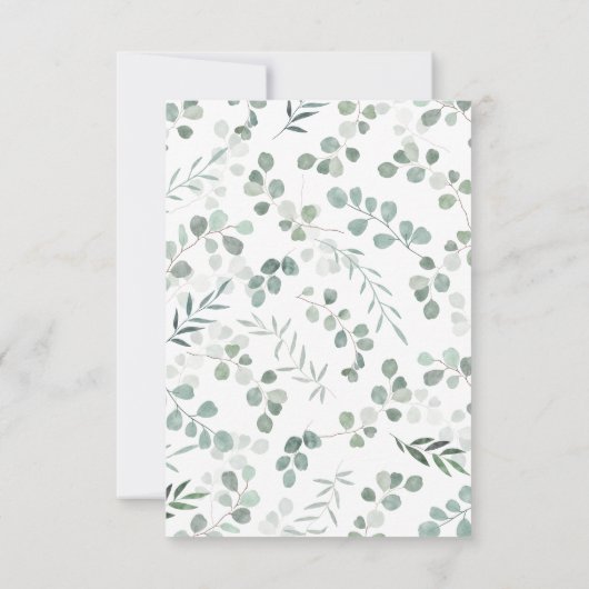Elegante Eucalyptus RSVP Kaartje (Achterkant)