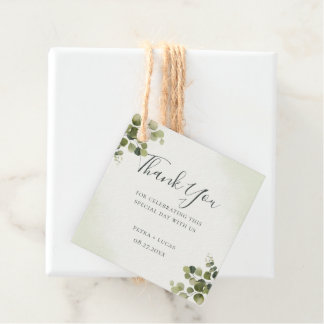 Elegante Eucalyptus rustieke bladeren budget dank Bedankjes Labels