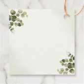 Elegante Eucalyptus rustieke bladeren budget dank  Bedankjes Labels (Achterkant)