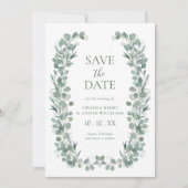 Elegante Eucalyptus Save The Date (Voorkant)