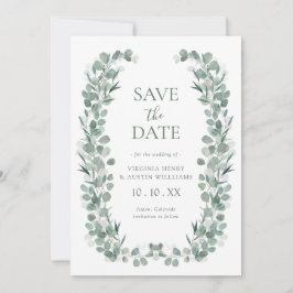 Elegante Eucalyptus Save The Date