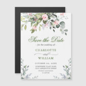 Elegante Eucalyptus Save the Date Magnetische Kaar (Voorkant / Achterkant)