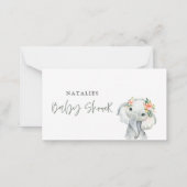 elegante eucalyptus schattig baby shower luierhand notitiekaartje (Achterkant)