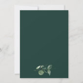 Elegante eucalyptus script bruiloft kaart (Achterkant)