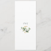 Elegante eucalyptus script bruiloft menu (Achterkant)