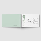 Elegante Eucalyptus Script Bruiloftsfeest Gastenboek (Volledig)