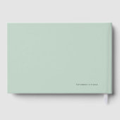 Elegante Eucalyptus Script Bruiloftsfeest Gastenboek (Achterkant)