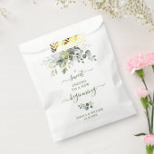 Elegante Eucalyptus Sweet Ending to New Beginning Bedankzakje (Gezegeld)
