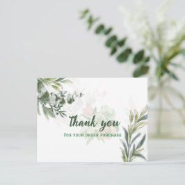 Elegante Eucalyptus Tak - Bestelbevestiging Briefkaart