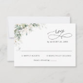 Elegante Eucalyptus Trouw RSVP Kaart (Voorkant)