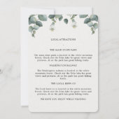 Elegante Eucalyptus Trouwdag Overzicht Aankondiging (Achterkant)