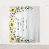 Elegante Eucalyptus Trouwfotobooth Achtergrond Wandkleed (Voorkant)