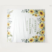 Elegante Eucalyptus Trouwfotobooth Achtergrond Wandkleed (Voorkant (horizontaal))