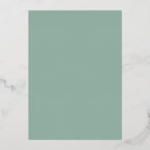 Elegante Eucalyptus Trouwkaart Save The Date Folie Uitnodiging (Achterkant)