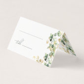 Elegante Eucalyptus trouwplaats kaarten (Voorkant)