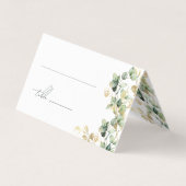 Elegante Eucalyptus trouwplaats kaarten (Voorkant)