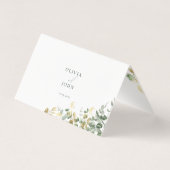 Elegante Eucalyptus trouwplaats kaarten (Achterkant)