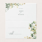 Elegante Eucalyptus trouwplaats kaarten (Buitenkant ongevouwen)