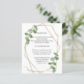 Elegante Eucalyptus trouwzaal Kaart (Staand voorkant)