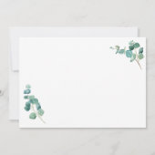 Elegante Eucalyptus Uitgestelde Trouwdag Updatekaa Kaart (Achterkant)