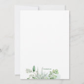 Elegante Eucalyptus Uitnodiging (Achterkant)