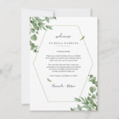 Elegante eucalyptus verlaat trouwprogramma's (Voorkant)