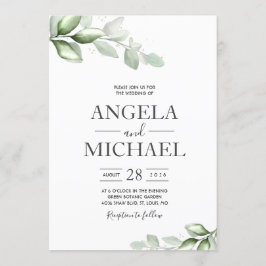 Elegante eucalyptus Watercolor Boho Blad Kaart