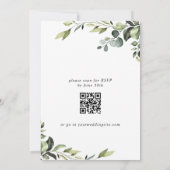 Elegante Eucalyptus Watercolor Bruidsbrunch Kaart (Achterkant)