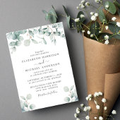 Elegante Eucalyptus Watercolor Bruiloft Kaart