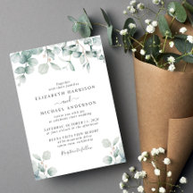 Elegante Eucalyptus Watercolor Bruiloft